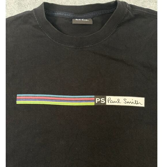Paul Smith Tshirt Men's Black Large Stripe - Picture 3 of 5
